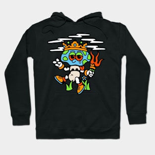 Mushroom trippy crown Hoodie